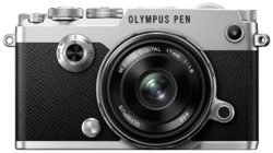 Olympus Pen-F Compact System Camera with 17mm Lens - Silver.